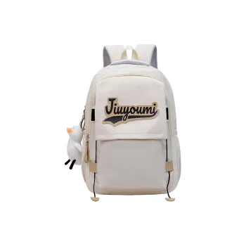 GEERDUN Nylon Backpack Regular Unisex Black/White/Red/Khaki/Blue