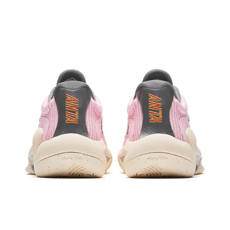 Anta 3 Point Rain Lite V2 Cushioning Low Top Basketball Shoes Men's Pink-3