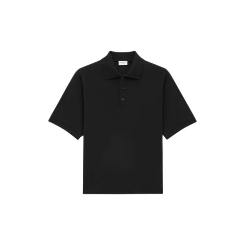 SAINT LAURENT Polo Shirts Men Black