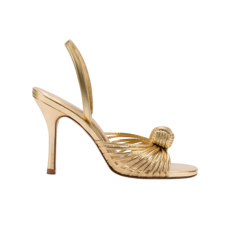 Larroude Valerie Strap Sandals 9.5cm Women's Gold-1