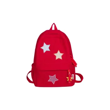 Deli Bear Corduroy Large Backpack Women's Red/Yellow/Khaki/White/Black/Green