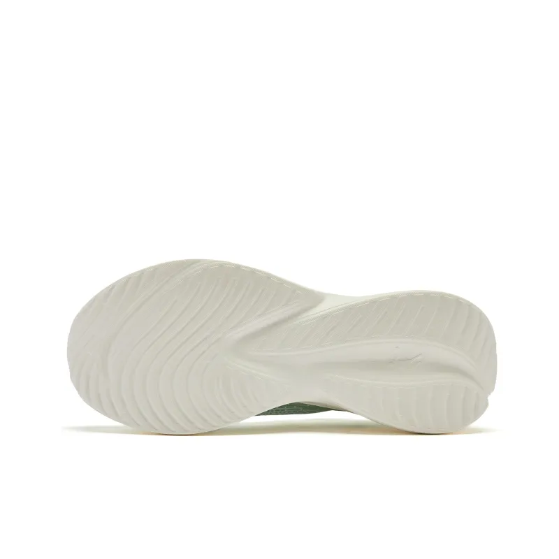 QIAODAN Cushioning Wear Resistant Low Top Running Shoes Men's White Green-4