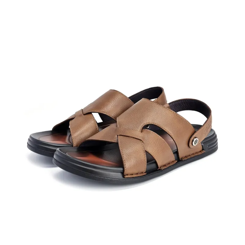 Satchi Beach Sandals Men's Brown-4
