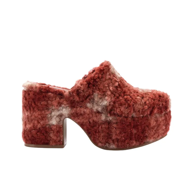 Larroude Closed Toe Slippers 9cm Women's Red-1