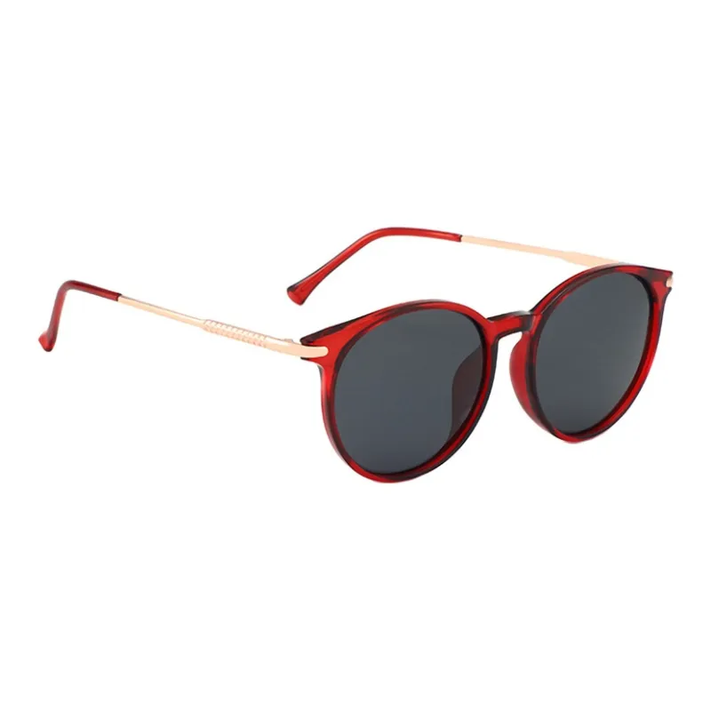 BSELEON TR/Memory Plastic Round Sunglasses Unisex-5