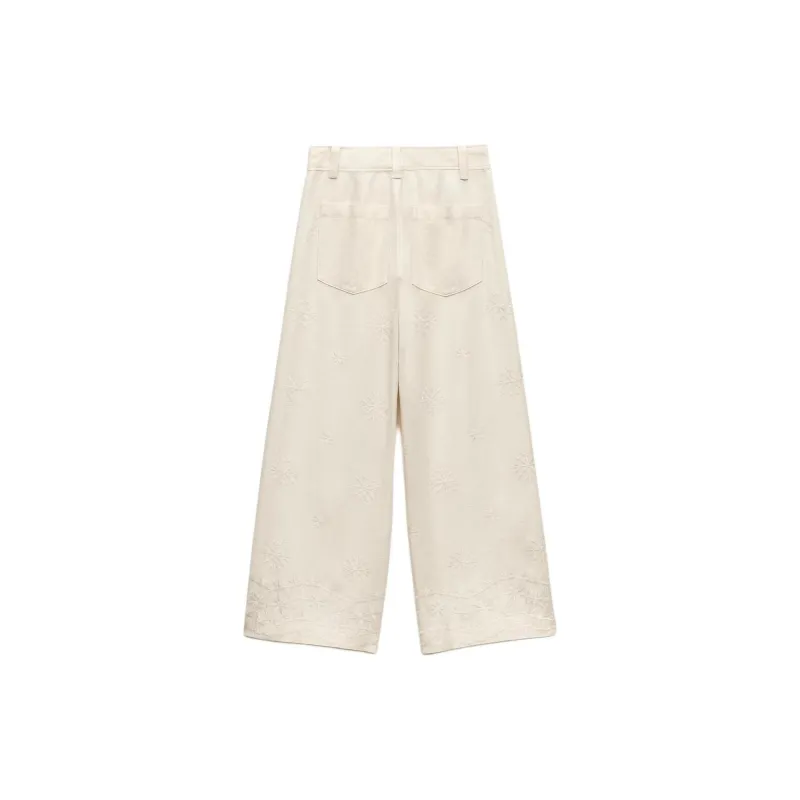 ZARA Casual Pants Women's White-1