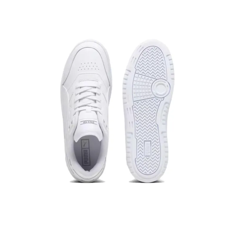 PUMA Doublecourt Anti Slip Wear Resistant Low Top Skateboard Shoes Unisex White-3