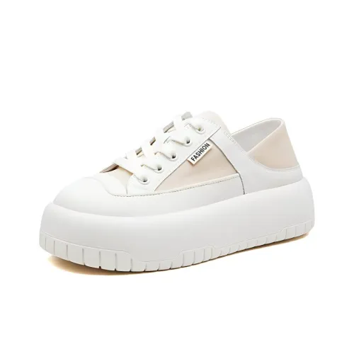 KANGNAI Skateboard Shoes Women's Low-Top Off White