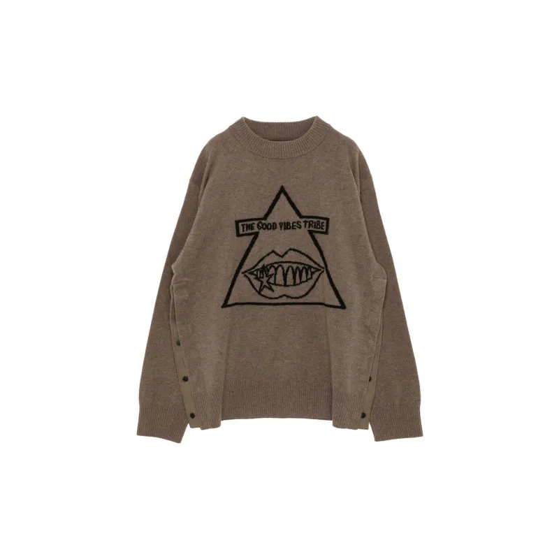 Sacai x Mark Gonzalez Mark Gonzalez Collaboration FW24 Sweater Men's Light Umber-1