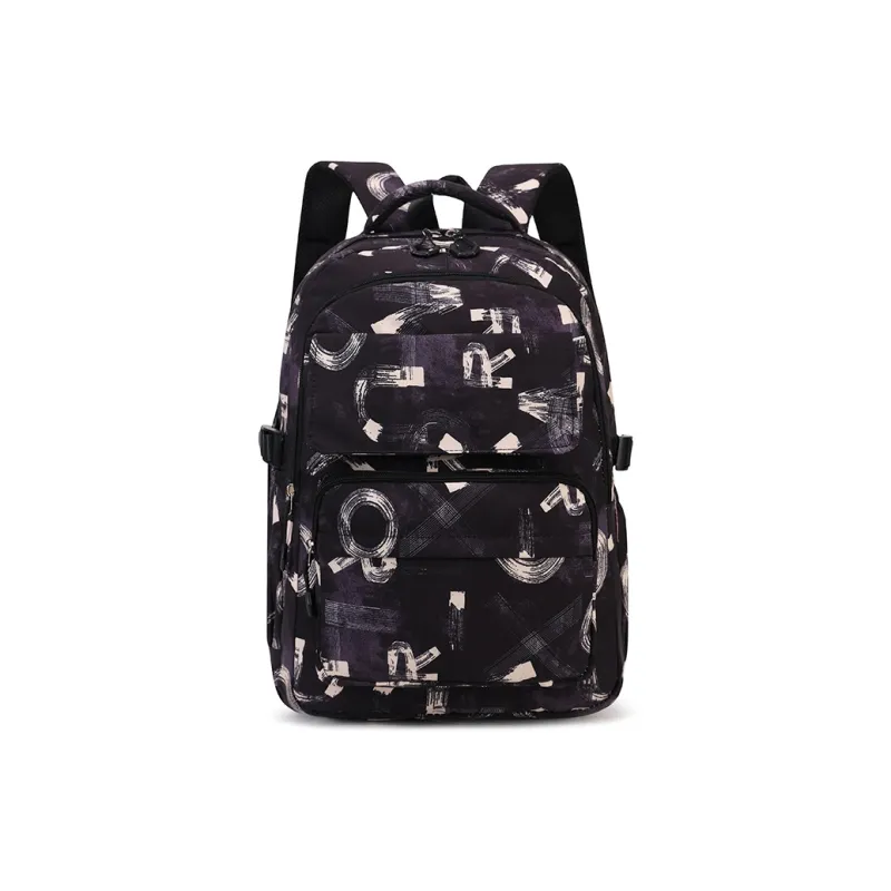 GEERDUN Nylon Backpack Unisex Gray/Black/Coffee/Blue-2