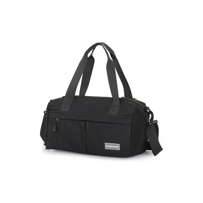 Alcohol Dragon Nylon Gym Bag Medium Size Unisex Ecru/Black/Pink/Blue-7