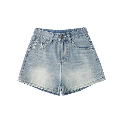 AWAO Denim Shorts Women's Light Blue