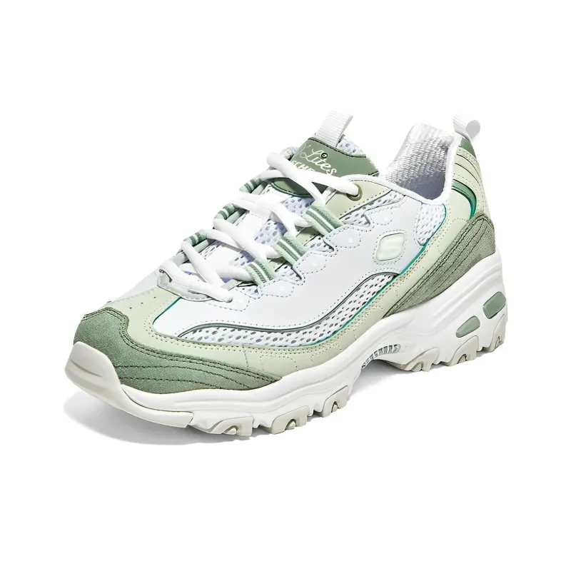 Skechers D'Lites 1.0 Chunky Sneakers Women's Low Top Mint Green-2