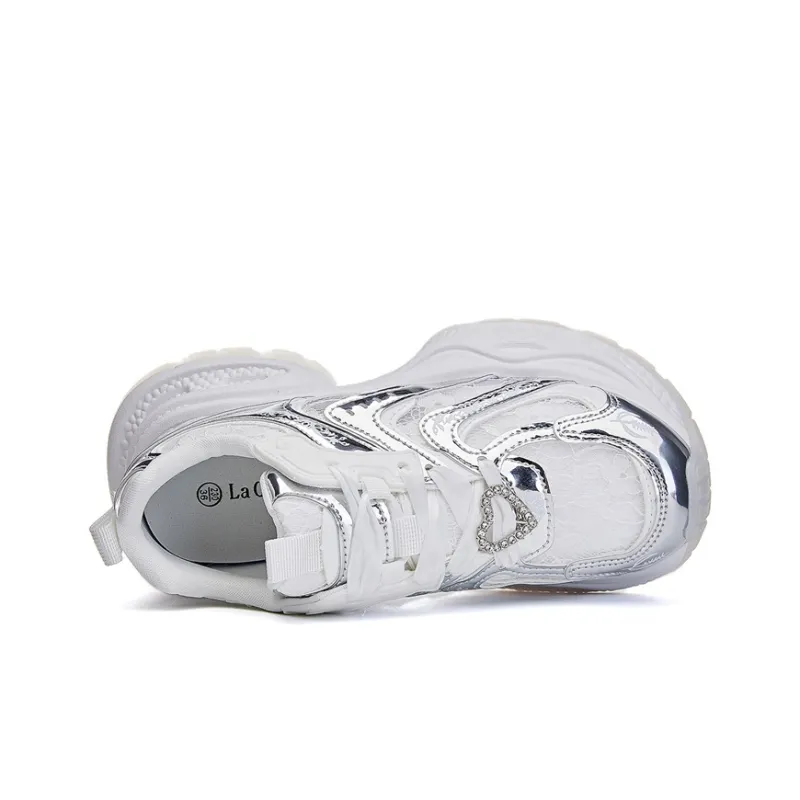 La Chapelle Anti Slip Wear Resistant Low Top Chunky Sneakers Women's-2