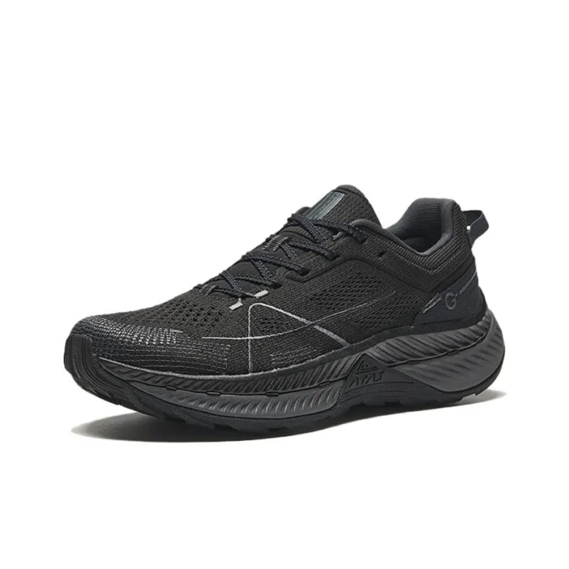Anta Slip Resistant Low Top Running Shoes Men's Black-1