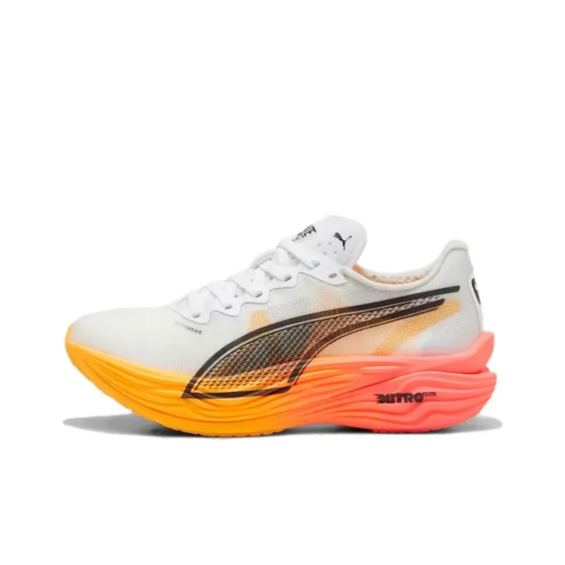 PUMA Deviate NITRO Elite Anti Slip Wear Resistant Low Top Casual Running Shoes Women's White Black-0