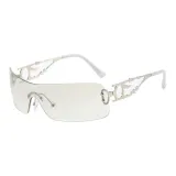 Silver Frame with Lightly Mirrored Lens