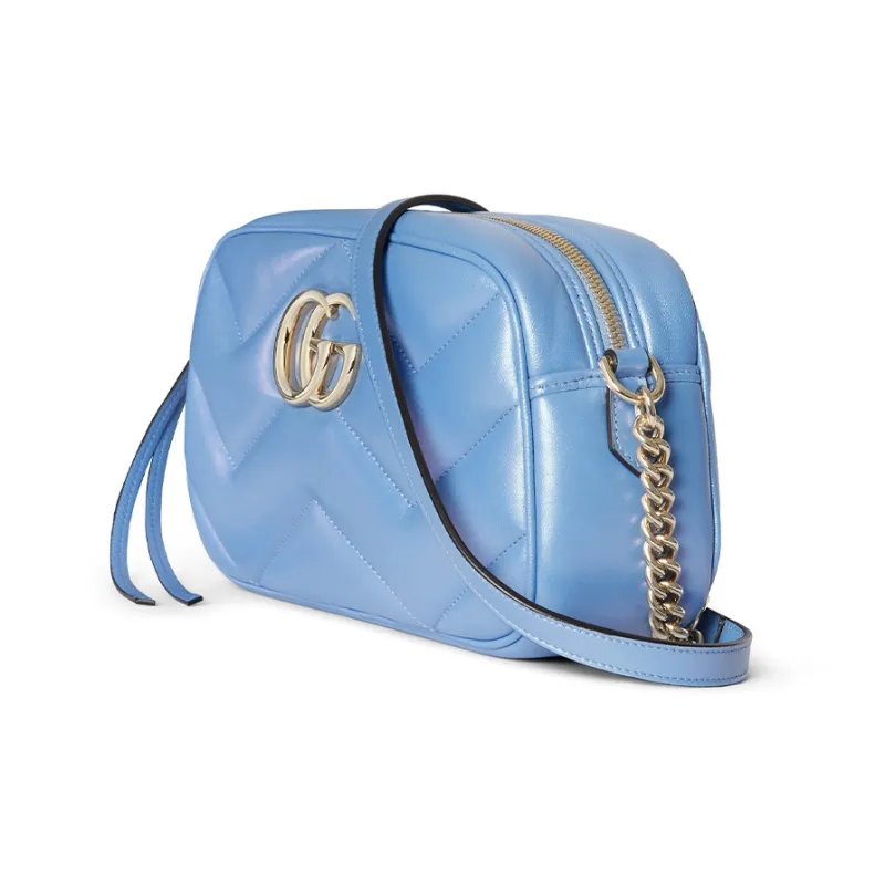 GUCCI Marmont Leather Crossbody Bag Shoulder Bag Women's Light Blue-1