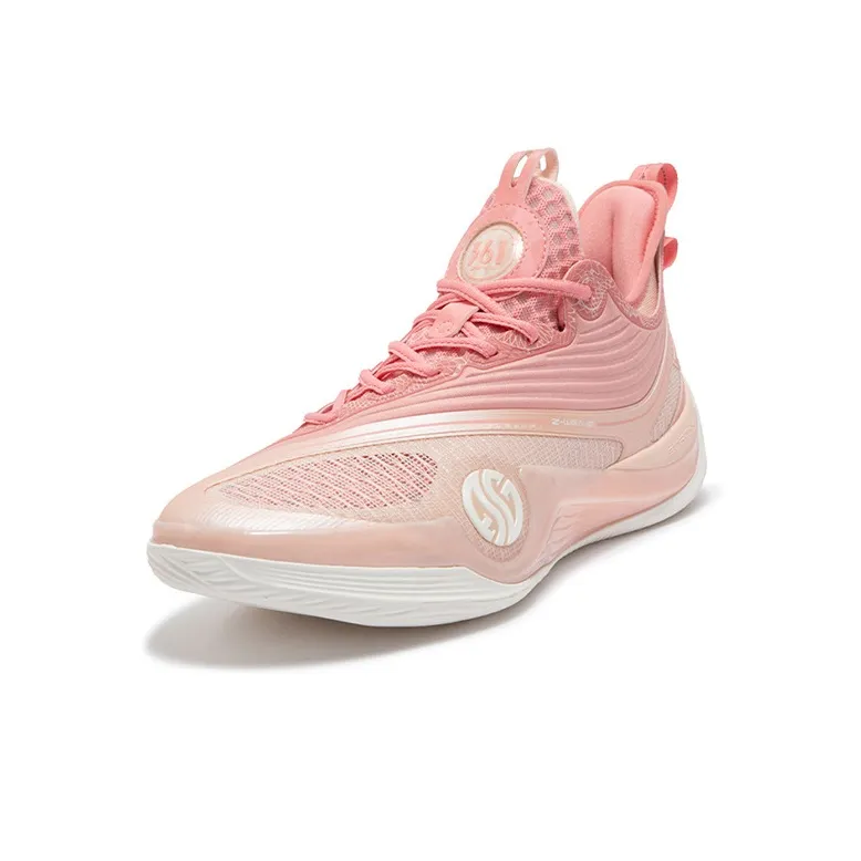 361° Zen 6 REN MIN BRAVO Cushioning Anti Slip Wear Resistant Breathability Low Top Basketball Shoes Men's Smoky Pink-1