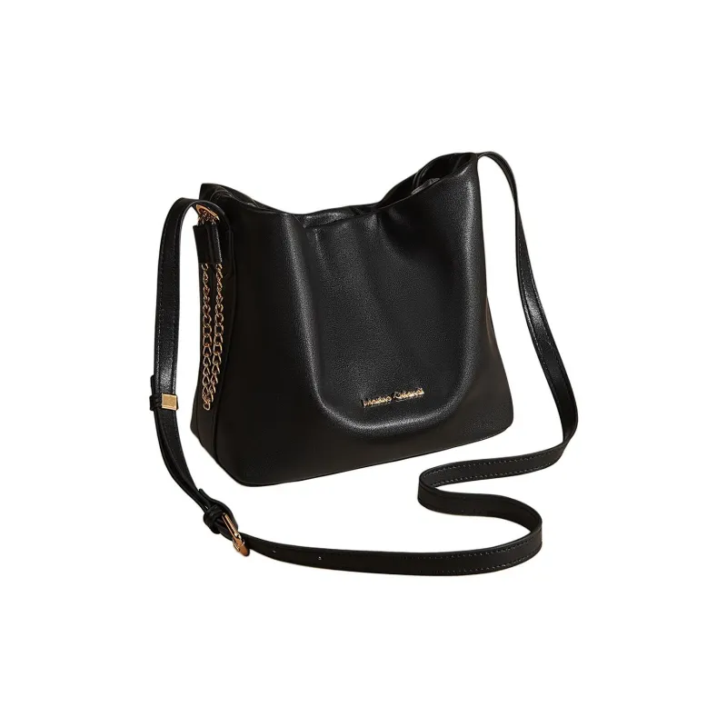 Marino Orlandi Synthetic Leather Shoulder Bag Women's White/Black-12