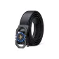 Gunmetal Buckle Blue Logo (Top Grain Cow Leather)