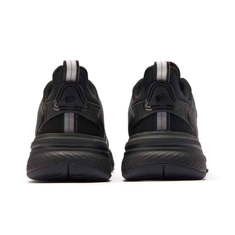 QIAODAN Uh huh Cushioning Wear Resistant Low Top Running Shoes Men's Black Blue-7
