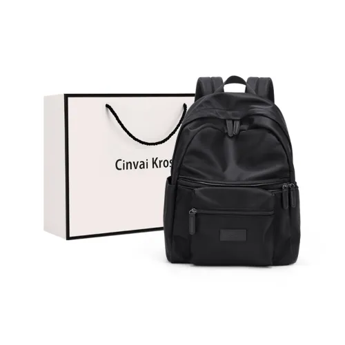 CinvaiKrose Fabric Backpack Large Size Women's Apricot/Black