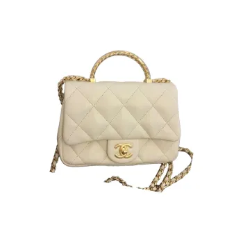 CHANEL Leather Shoulder Bag, Crossbody Bag, Handbag Women's White