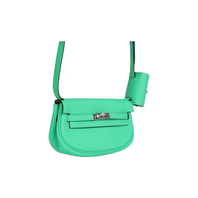 HERMES Kelly Swift Calfskin Crossbody Bag Shoulder Bag Women's 0Z Vert Comics Comic Green-2
