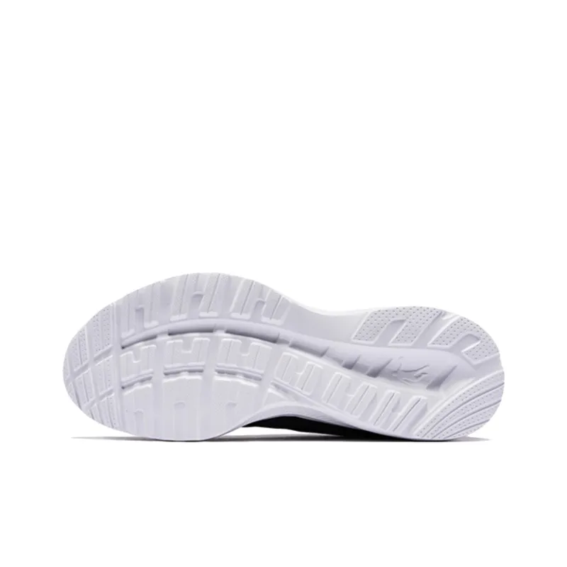 QIAODAN Cushioning Wear Resistant Low Top Casual Running Shoes Men's Black White-6
