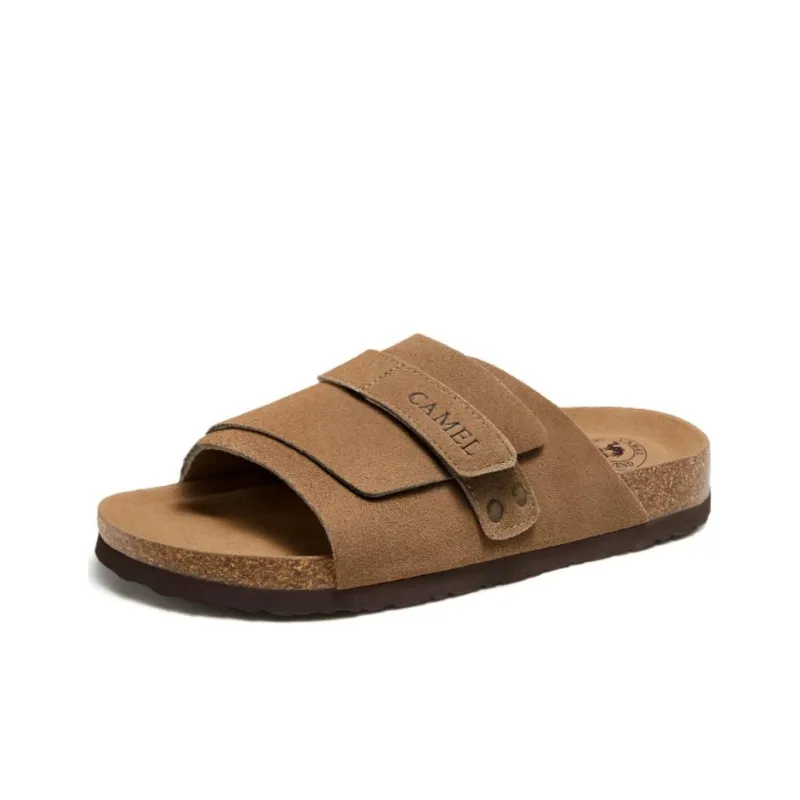 CAMEL Slip Resistant Abrasion Resistant Slide Slippers Men's Beige-1