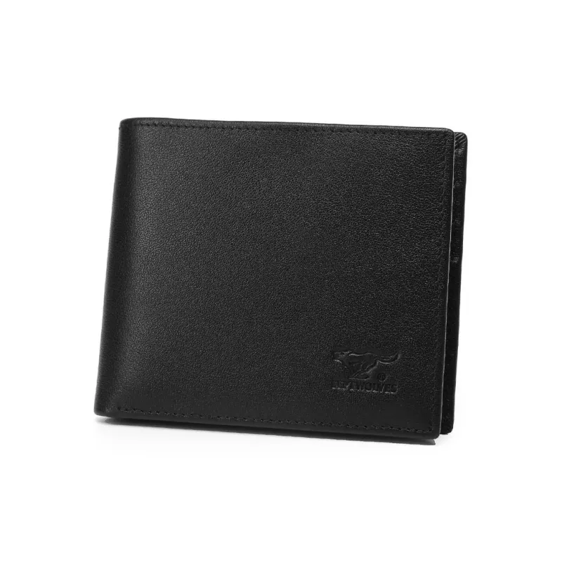 SEPTWOLVES Cow Leather Wallet Men's Black-14