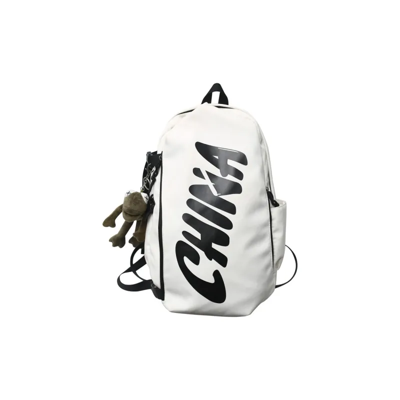 BRABOSTON Nylon Backpack Unisex Black/White/Gray/Red-8