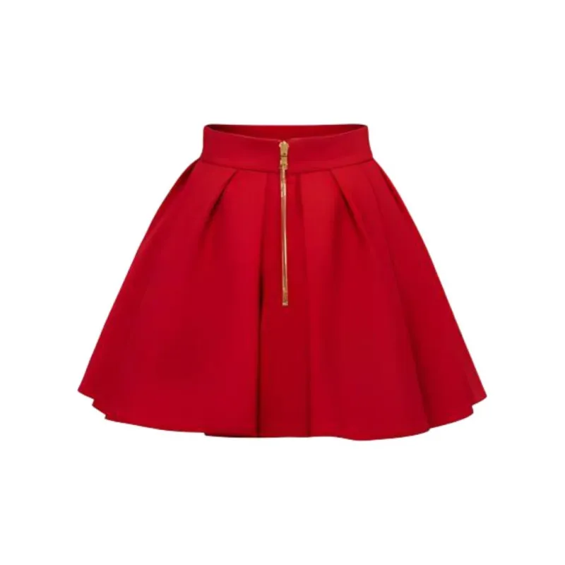 BALMAIN Casual Short Skirts Women's Red-1