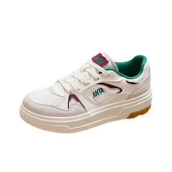 Anta Life Collection Anti Slip Wear Resistant Low Top Skateboard Shoes Women's White Red Green