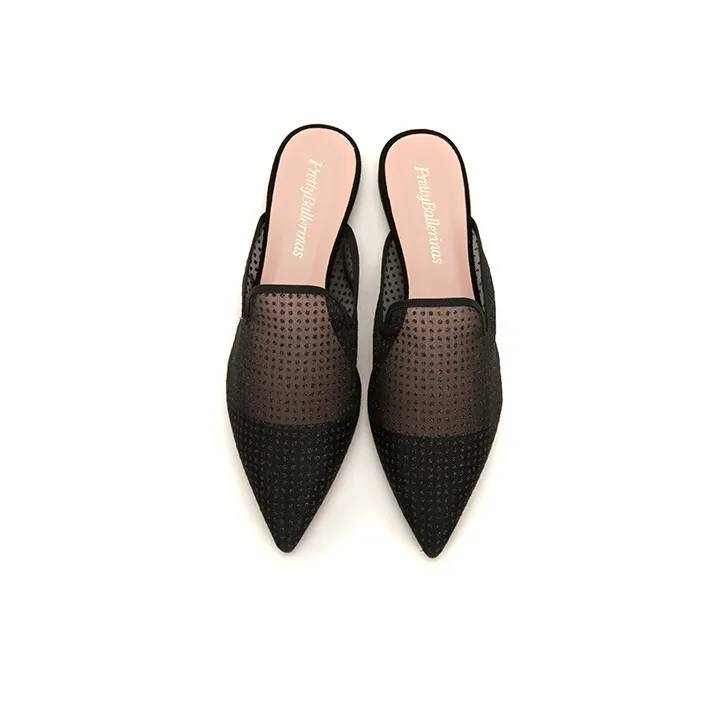 PrettyBallerinas Rubber Sole Slip-Resistant Wrap-toe Slippers Women's Black-3
