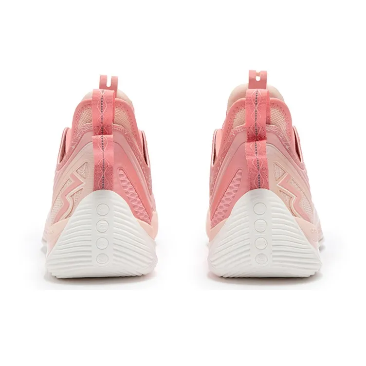 361° Zen 6 REN MIN BRAVO Cushioning Anti Slip Wear Resistant Breathability Low Top Basketball Shoes Men's Smoky Pink-3