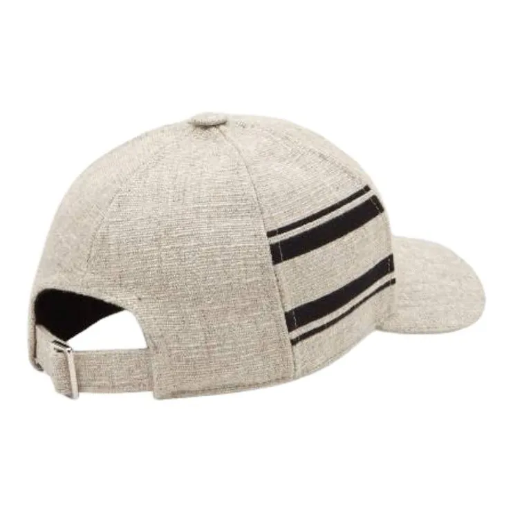 FERRAGAMO Cotton Canvas Baseball Caps Men's Beige-2