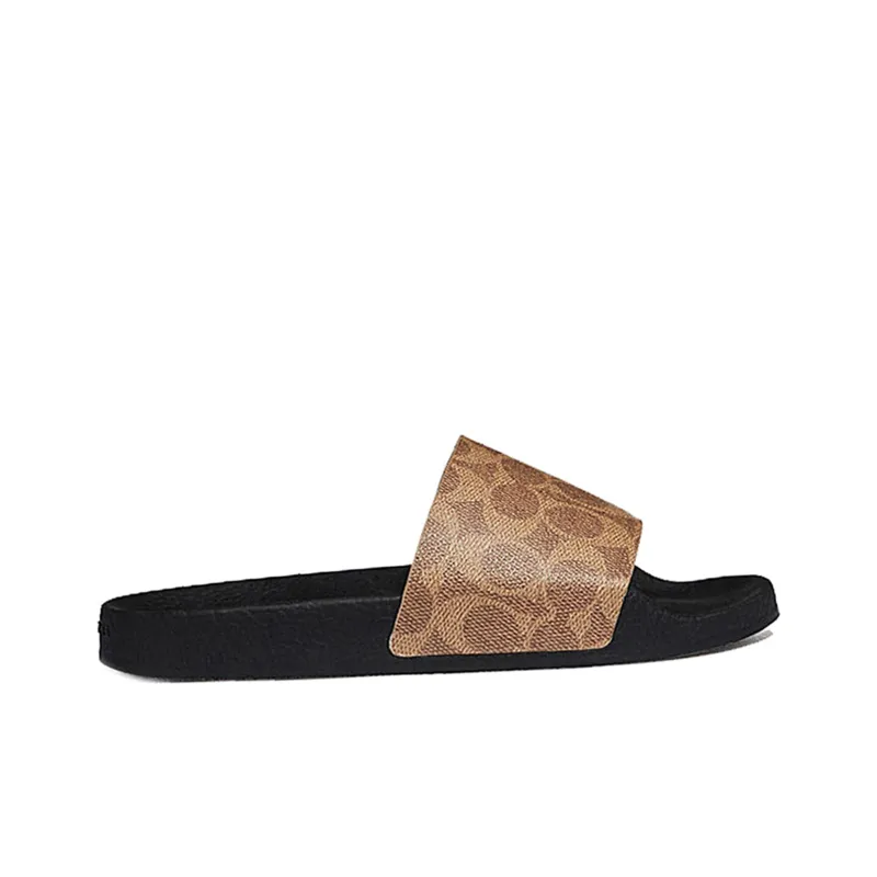 COACH Monogram print Pool Slides-1