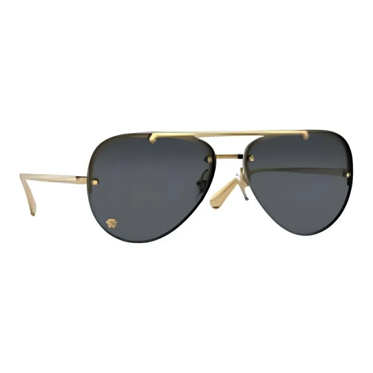VERSACE Medusa Glam Aviator Frame Sunglasses-1