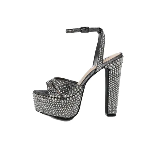 STEVE MADDEN Strap Sandals 14cm Women's Silver Black