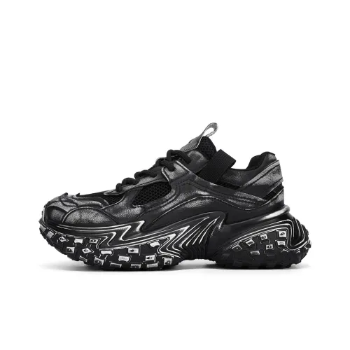 Yalu Abrasion Resistant Lightweight Height Increasing Low Top Chunky Sneakers Men's