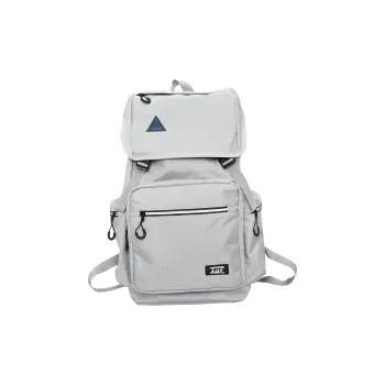 OZUKO Nylon Backpack Travel Unisex Light Gray/Black