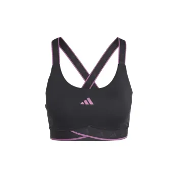 Adidas POWERIMPACT TRAINING TECHFIT Bra Women's Carbon/Pulse Purple Lilac