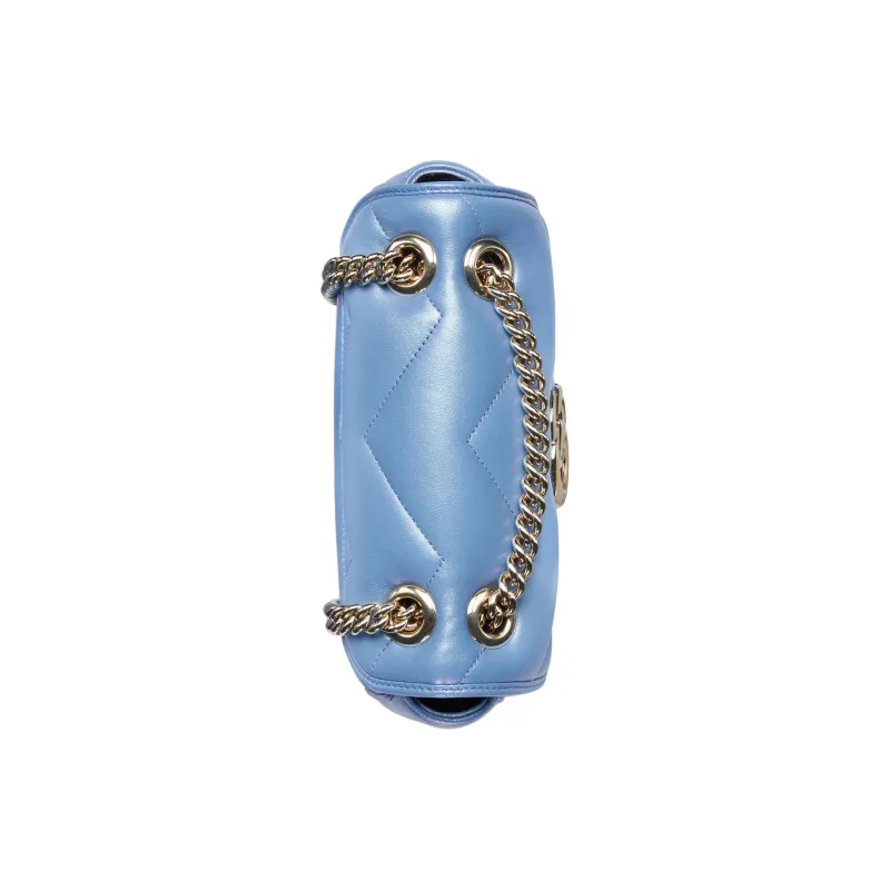 GUCCI Marmont Leather Crossbody Bag Shoulder Bag Women's Light Blue-4