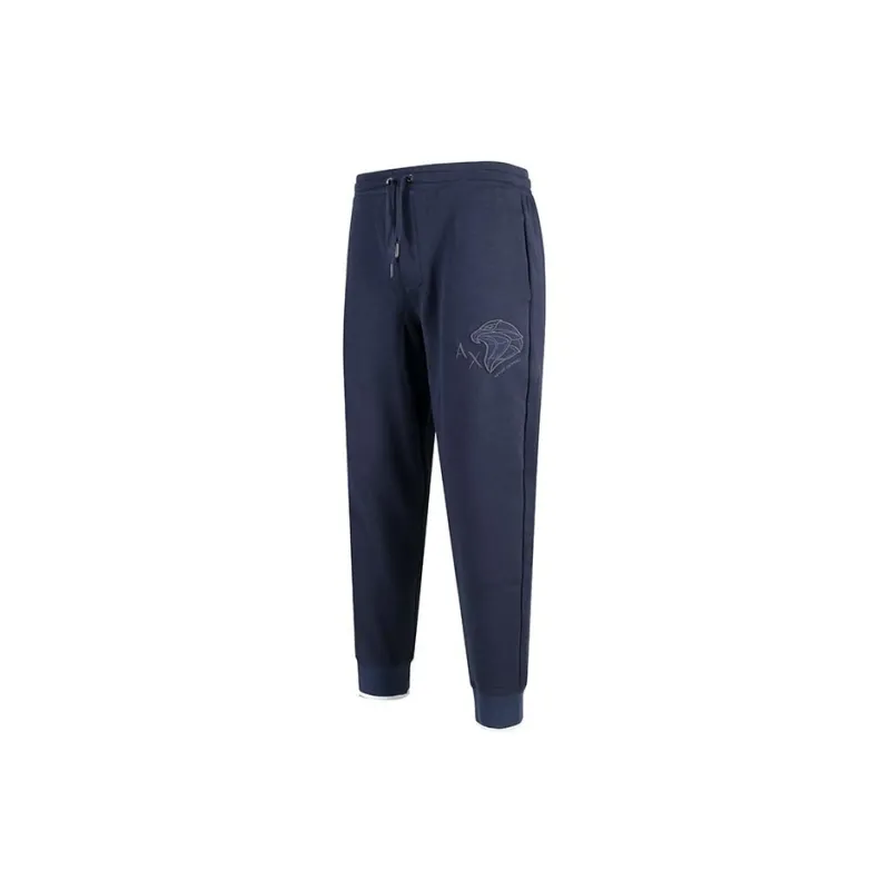 ARMANI EXCHANGEAE SS24 Knitted Sports Pants Men's Night Blue-2