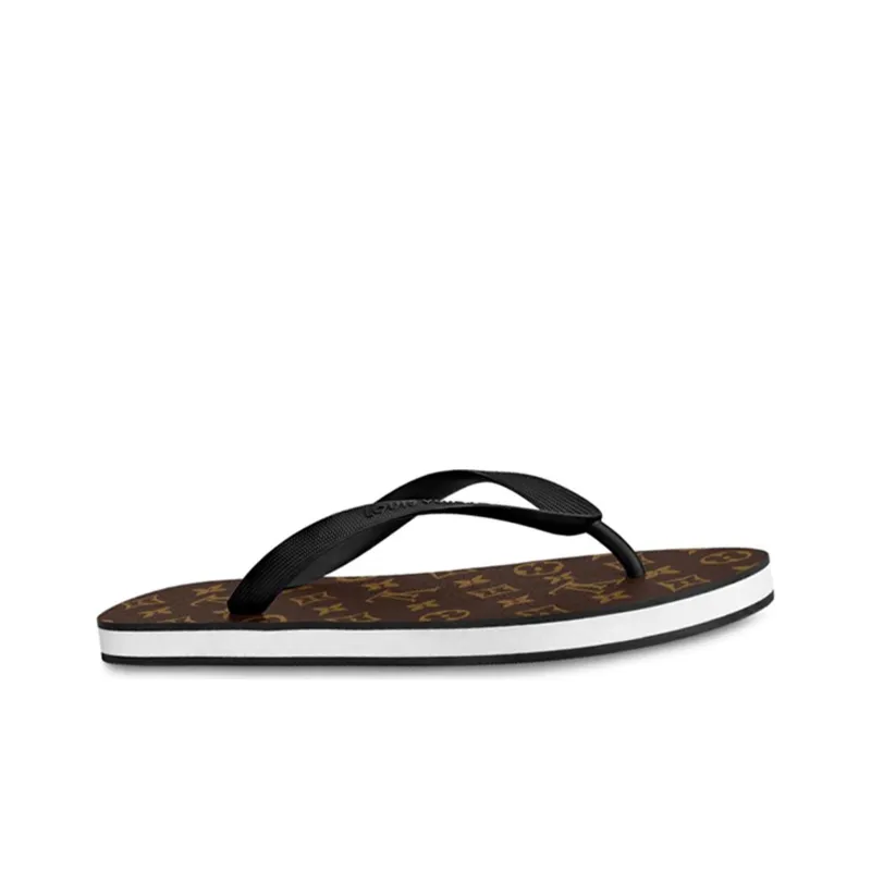 LOUIS VUITTON Molitor Slip Resistant Flip Flops Men's Brown-1