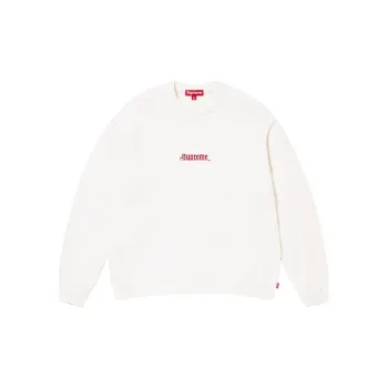 Supreme Printed Paisley Sweater White L - POIZON