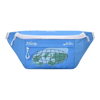 FINITE LOOP Recycled Material Sling Bag, Fanny Pack Unisex Blue