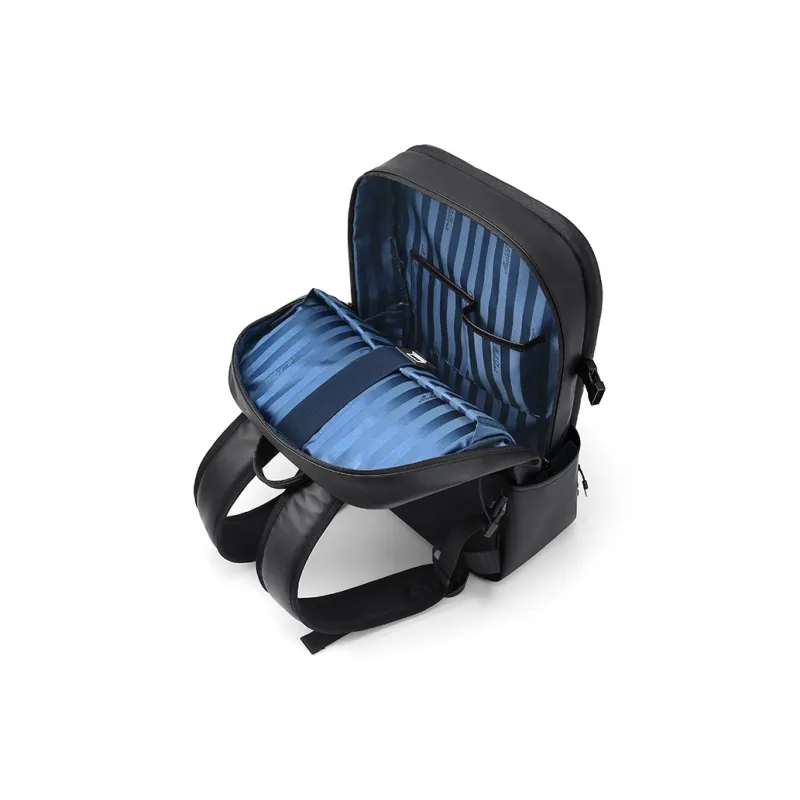 MashaLanti PU Travel Bags Backpack Regular Unisex Black-4